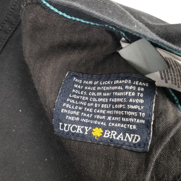 Lucky Brand Black Dark Gray Denim Sophia Capri Jeans Size 12 / 31 - Picture 5 of 5